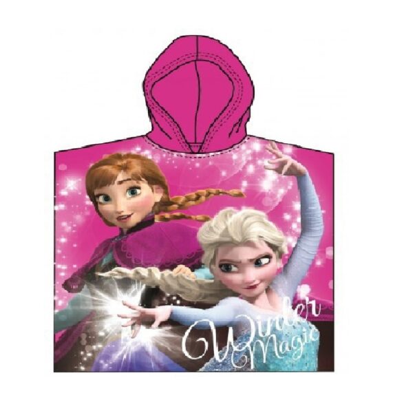 Lasterätik-Poncho 55x110cm Frozen Roosa