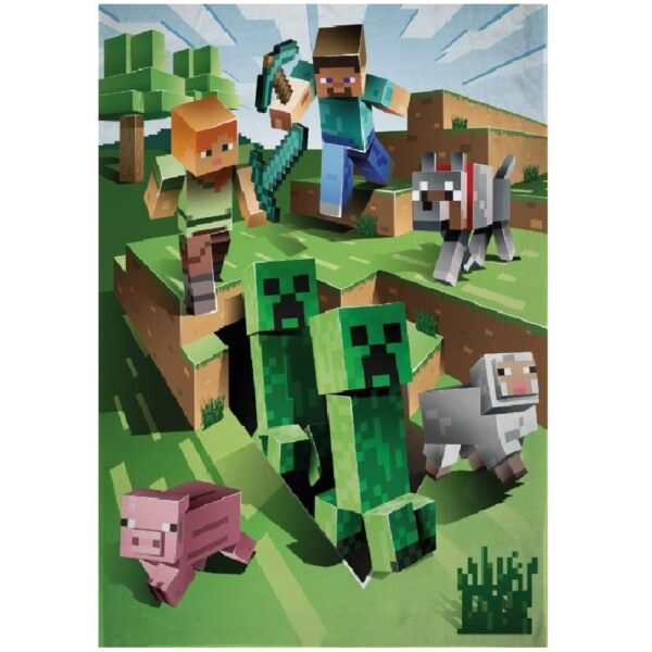 Fliistekk 130x170 Minecraft