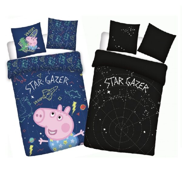 Pimedas helendav voodipesu 100x135 Peppa Pig Stars