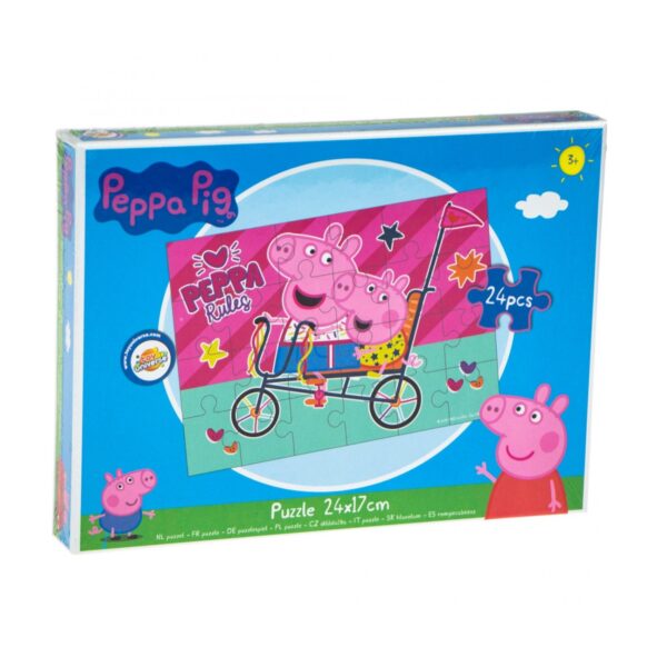 Puzzle Peppa Pig (roosa), 24d