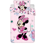 Voodipesukomplekt 100x135 Minnie Mouse "Flowers 02", 2-osaline