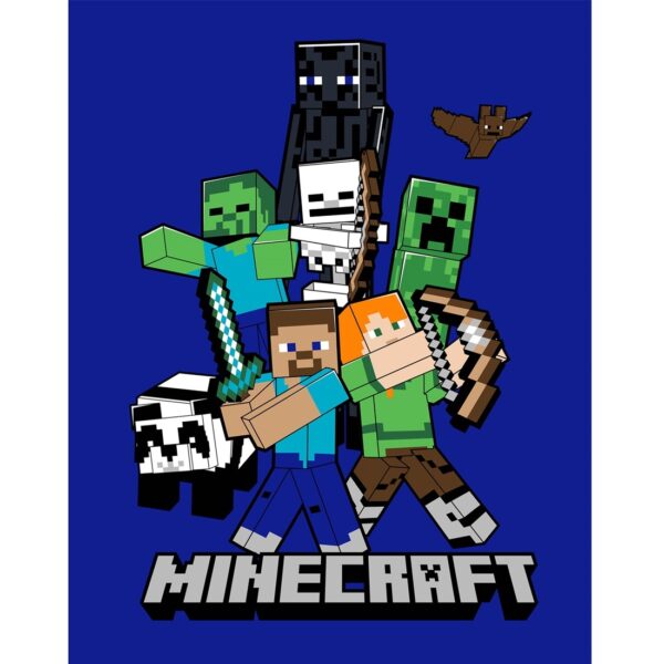 Fliistekk 110x140 Minecraft