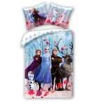 Voodipesukomplekt Disney Frozen Leaf 140x200 cm, 70x90 cm, 2-osaline