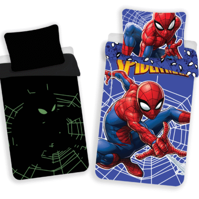 Pimedas helendav voodipesu 140×200 Spiderman