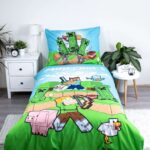 Voodipesukomplekt 140×200 Minecraft Outdoor Mobs, 2-osaline - Image 2