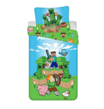 Voodipesukomplekt 140×200 Minecraft Outdoor Mobs, 2-osaline