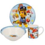 Portselanist õhtusöögikomplekt kinkekarbis Paw Patrol Boy Icons