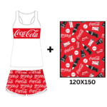 Komplekt Coca-Cola Pidžaama + Pleed 120x150