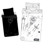 Voodipesukomplekt Pimedas Helendav 140x200 Star Wars "Death Star", 2-osaline