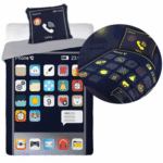 Voodipesukomplekt Pimedas Helendav 140x200 Smartfon, 2-osaline